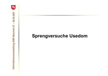 Sprengversuche Usedom - OFD Hannover
