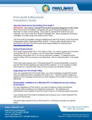 Print Audit 6 Macintosh Installation Guide - Off-script.com