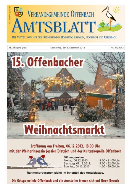 15 Offenbacher Weihnachtsmarkt Verbandsgemeinde Offenbach