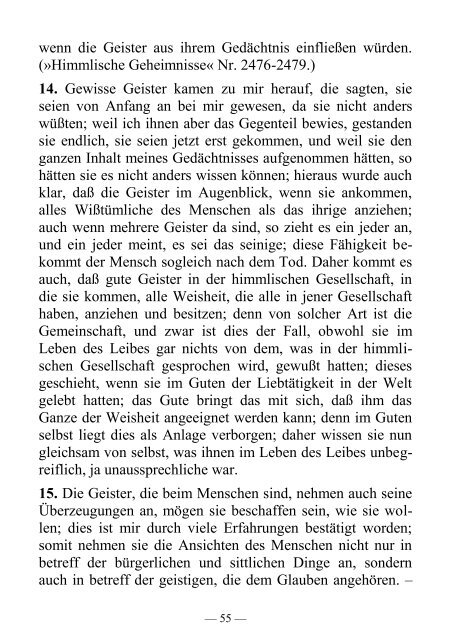 Der Verkehr zwischen Seele und Leib - Offenbarung