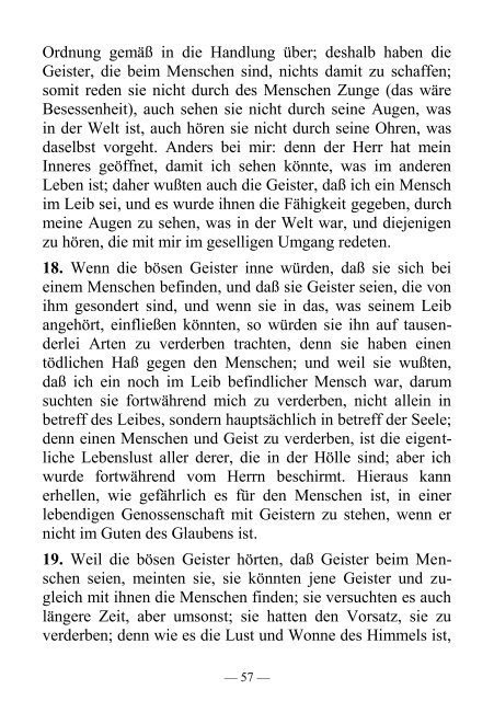 Der Verkehr zwischen Seele und Leib - Offenbarung