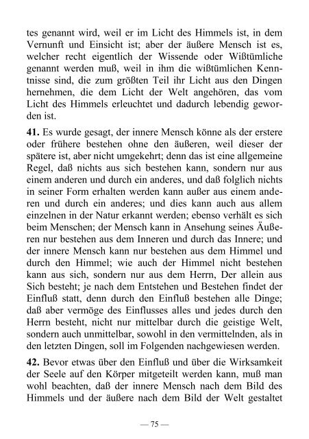 Der Verkehr zwischen Seele und Leib - Offenbarung