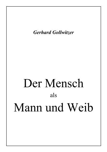 Der Mensch als Mann und Weib - Offenbarung