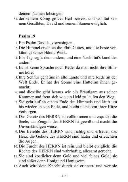 Die Lehrweisheit und Psalmen - Offenbarung