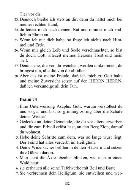 Die Lehrweisheit und Psalmen - Offenbarung