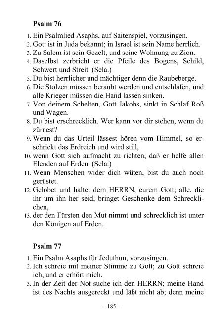 Die Lehrweisheit und Psalmen - Offenbarung