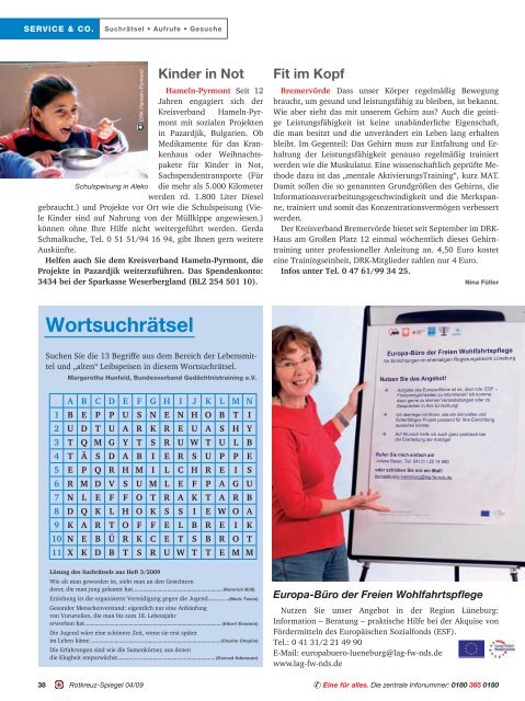 Rotkreuz-Spiegel 2009-4 - DRK Landesverband Niedersachsen