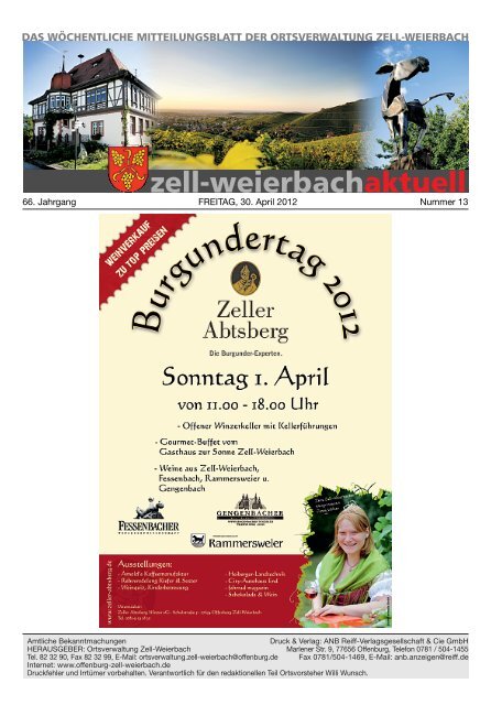 Mitteilungsblatt kw 13-2012.pdf - Zell-Weierbach