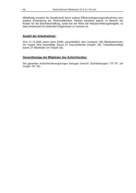 Beteiligungsbericht 2005/2006 - Stadt Offenburg