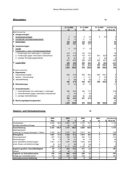 Beteiligungsbericht 2005/2006 - Stadt Offenburg