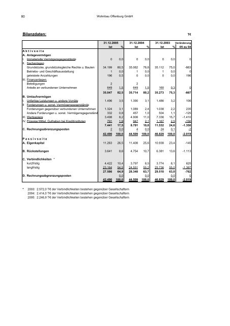 Beteiligungsbericht 2005/2006 - Stadt Offenburg