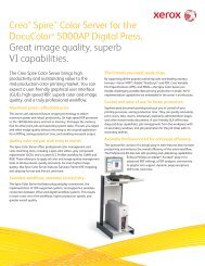 Specifications - CreoÂ® Spireâ¢ Color Server for the Xerox ...