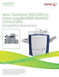 ColorQube 9201 Competitive Assessment - Xerox