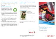 Getting the best from your machine Consumables - Xerox