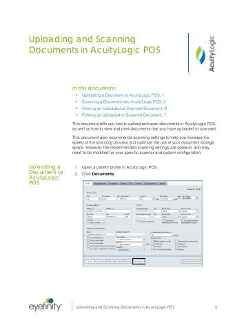 Uploading & Scanning Documents in AcuityLogic POS