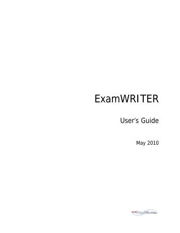 ExamWRITER Getting Started.book - OfficeMate Software Solutions