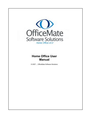 50 Home Office Manual - OfficeMate Software Solutions