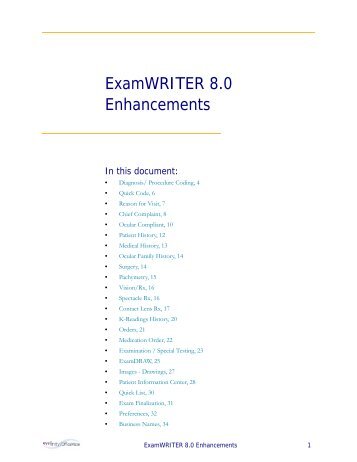 ExamWRITER 8.0 Enhancements - OfficeMate Software Solutions