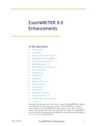 ExamWRITER 9.0 Enhancements