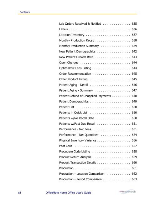 OfficeMate Home Office User's Guide - OfficeMate Software Solutions