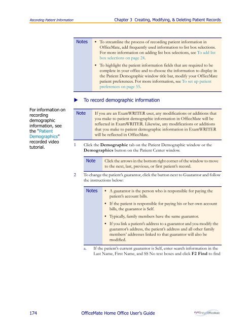 OfficeMate Home Office User's Guide - OfficeMate Software Solutions