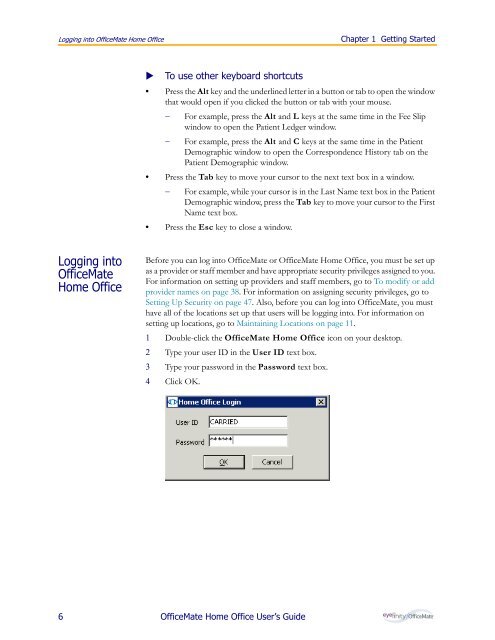 OfficeMate Home Office User's Guide - OfficeMate Software Solutions