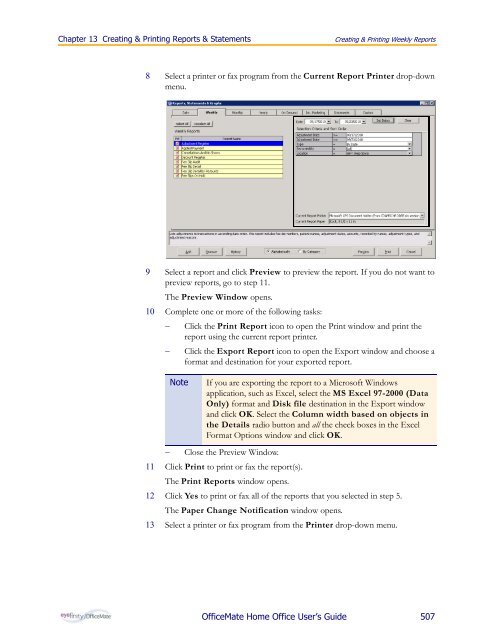 OfficeMate Home Office User's Guide - OfficeMate Software Solutions