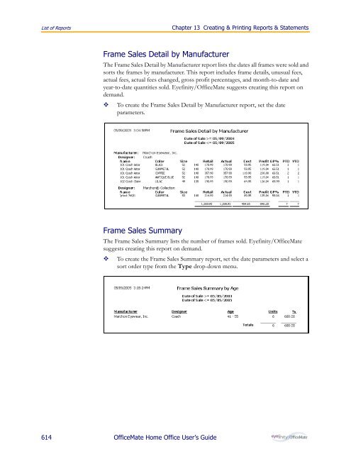 OfficeMate Home Office User's Guide - OfficeMate Software Solutions