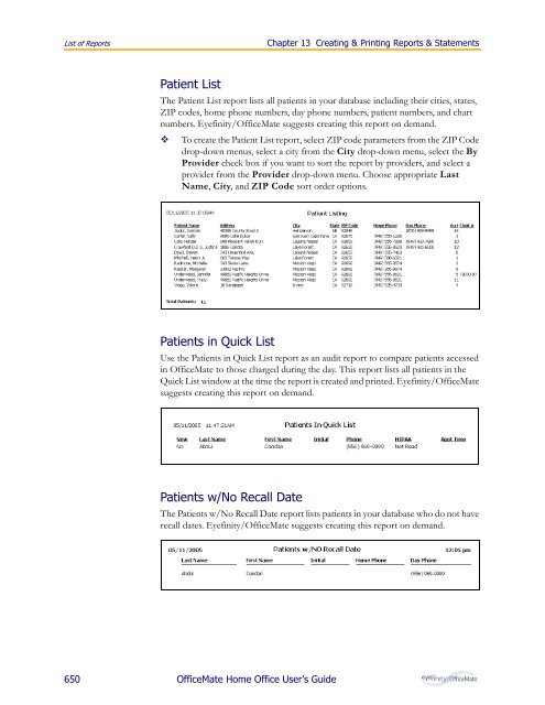 OfficeMate Home Office User's Guide - OfficeMate Software Solutions