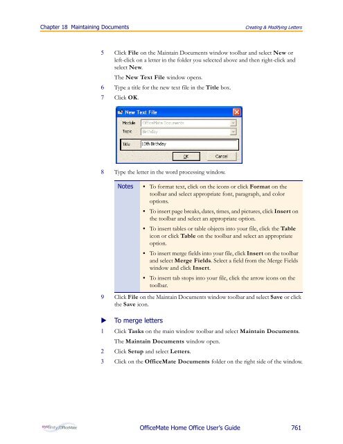 OfficeMate Home Office User's Guide - OfficeMate Software Solutions