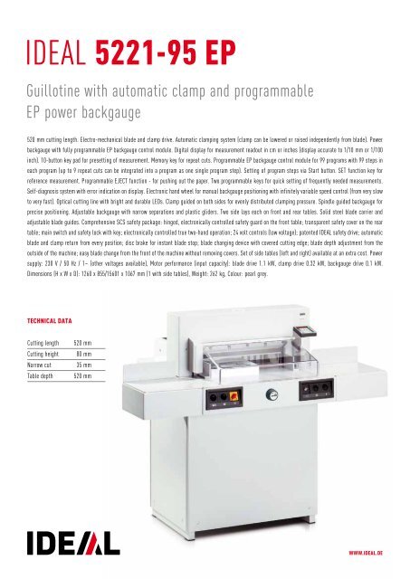 Guillotine Ideal 5221 95 Ep Officeplus