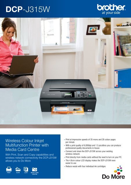 Brother DCPJ315W Printer Brochure - Office Printers