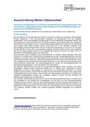 Umsetzung und Evaluation von Verfahren der statistischen ... - Offis