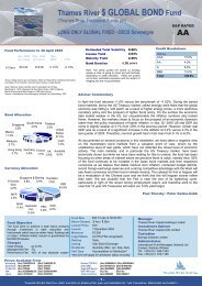 Thames River $ GLOBAL BOND Fund - Offshore-Rebates