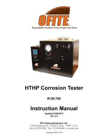 120-700 - Corrosion Tester - Instruction Manual - OFI Testing ...