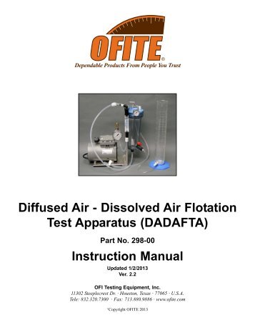 298-00 - DADAFTA - Instruction Manual - OFI Testing Equipment, Inc.