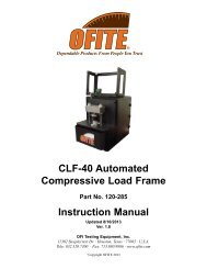 CLF-40 Automated Compressive Load Frame - OFI Testing ...