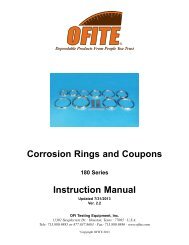 Corrosion Rings and Coupons - OFI Testing Equipment, Inc.