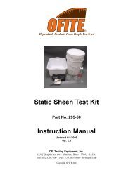 Static Sheen Test - Instruction Manual - OFI Testing Equipment, Inc.