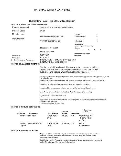 275-04 - OFI Testing Equipment, Inc.