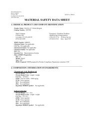 MATERIAL SAFETY DATA SHEET - OFI Testing Equipment, Inc.