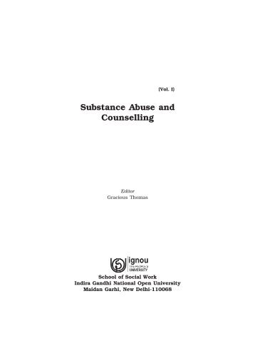 Substance Abuse and Counselling - eGyanKosh