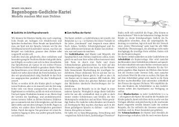 Kommentar zur Regenbogen-Gedichte-Kartei