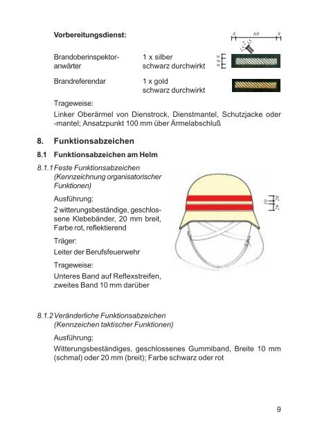 Kennzeichnung der Dienstkleidungsträger der Feuerwehren  in Bayern