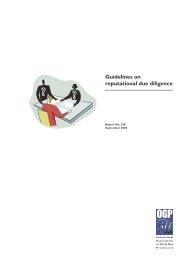 Guidelines on reputational due diligence - OGP