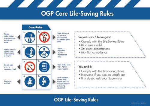 OGP Core Life-Saving Rules