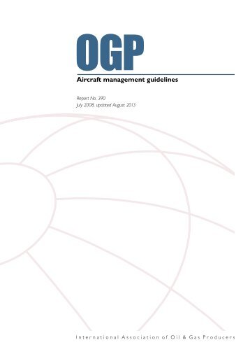 Aircraft management guidelines - OGP