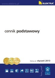 cennik podstawowy - Biuro Handlowe ELEKTRA - BiaÅystok