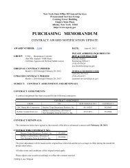 purchasing memorandum - New York State Office of General Services