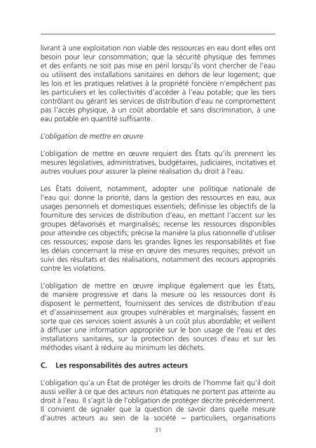 Le droit Ã  l'eau - Office of the High Commissioner for Human Rights